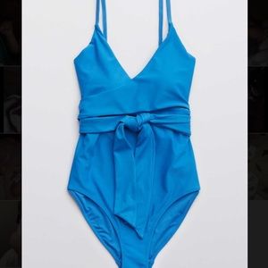 American Eagle Aerie One piece Wrap bathing suit